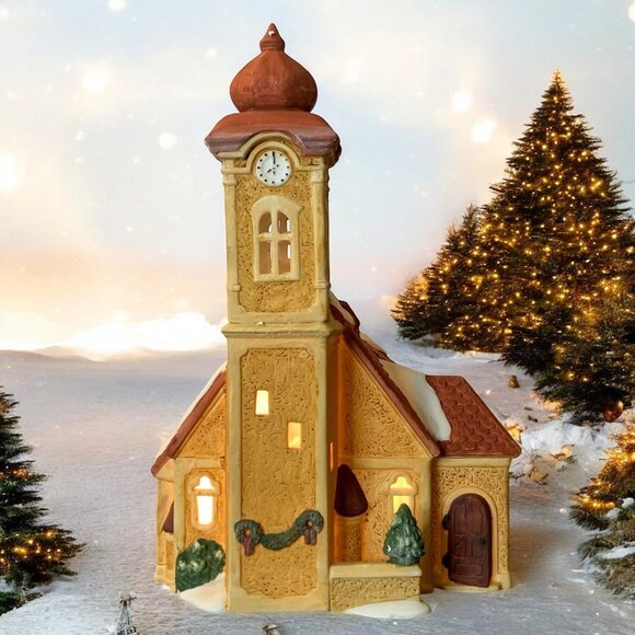 Dept 56 Alpine Church - Alpine Village Lighted Decoration from 1994 - Picture 1 of 9